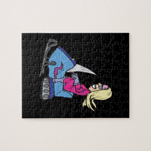 Snowmobiling Frauen Puzzle (Horizontal)