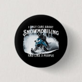 Snowmobiling Funny Snowmobile Button (Vorderseite)