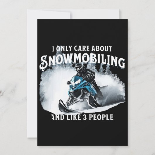 Snowmobiling Funny Snowmobile Einladung (Vorderseite)
