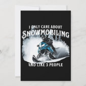 Snowmobiling Funny Snowmobile Einladung (Rückseite)