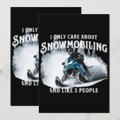 Snowmobiling Funny Snowmobile Einladung (Vorne/Hinten)