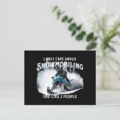 Snowmobiling Funny Snowmobile Feiertagspostkarte (Stehend Vorderseite)