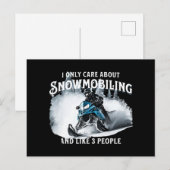 Snowmobiling Funny Snowmobile Feiertagspostkarte (Vorne/Hinten)