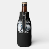 Snowmobiling Funny Snowmobile Flaschenkühler (Flasche Rückseite)