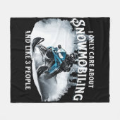Snowmobiling Funny Snowmobile Fleecedecke (Vorderseite (Horizontal))
