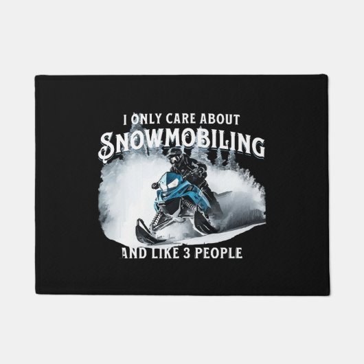 Snowmobiling Funny Snowmobile Fußmatte (Vorderseite)
