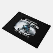 Snowmobiling Funny Snowmobile Fußmatte (Schrägansicht)