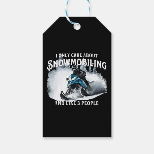 Snowmobiling Funny Snowmobile Geschenkanhänger (Vorderseite)