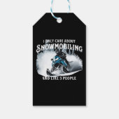 Snowmobiling Funny Snowmobile Geschenkanhänger (Rückseite)