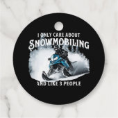 Snowmobiling Funny Snowmobile Geschenkanhänger (Rückseite)