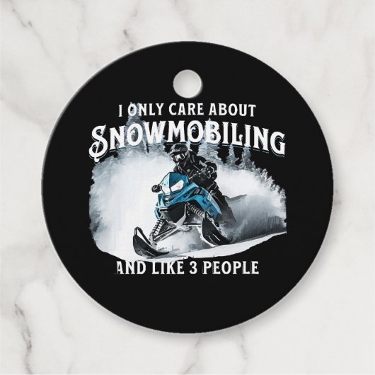 Snowmobiling Funny Snowmobile Geschenkanhänger (Vorderseite)