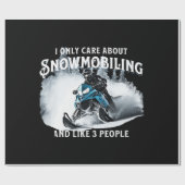 Snowmobiling Funny Snowmobile Geschenkpapier (Flach)