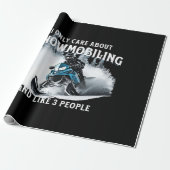 Snowmobiling Funny Snowmobile Geschenkpapier (Ungerollt)