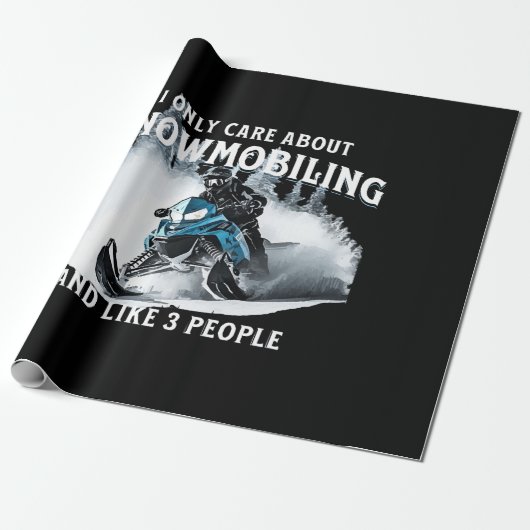 Snowmobiling Funny Snowmobile Geschenkpapier (Ungerollt)