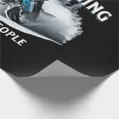 Snowmobiling Funny Snowmobile Geschenkpapier (Ecke)