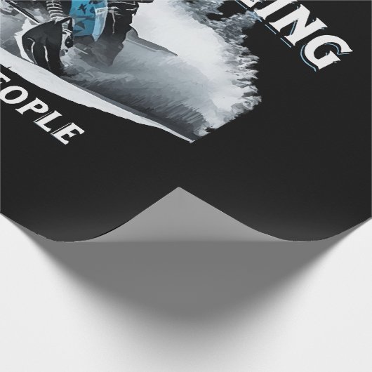 Snowmobiling Funny Snowmobile Geschenkpapier (Ecke)