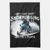 Snowmobiling Funny Snowmobile Geschirrtuch (Vertikal)