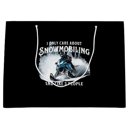 Snowmobiling Funny Snowmobile Große Geschenktüte (Vorderseite)