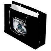 Snowmobiling Funny Snowmobile Große Geschenktüte (Vorderseite Schrägansicht)