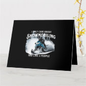 Snowmobiling Funny Snowmobile Karte (Gelbe Blume)