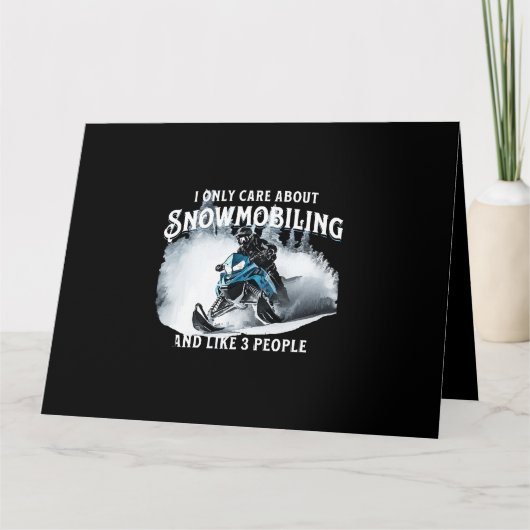 Snowmobiling Funny Snowmobile Karte (Vorderseite)