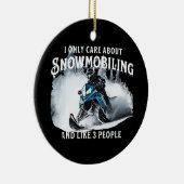 Snowmobiling Funny Snowmobile Keramik Ornament (Rechts)