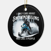 Snowmobiling Funny Snowmobile Keramik Ornament (Links)