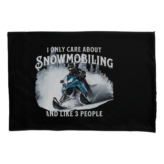 Snowmobiling Funny Snowmobile Kissenbezug (Vorderseite)