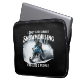 Snowmobiling Funny Snowmobile Laptopschutzhülle (Vorderseite Links)