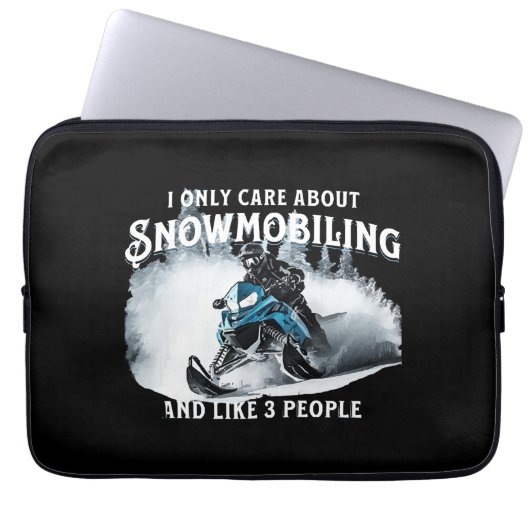 Snowmobiling Funny Snowmobile Laptopschutzhülle (Vorderseite)