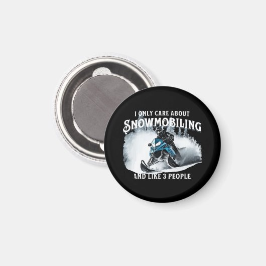 Snowmobiling Funny Snowmobile Magnet (Vorderseite/Rückseite)