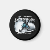 Snowmobiling Funny Snowmobile Magnet (Vorne)