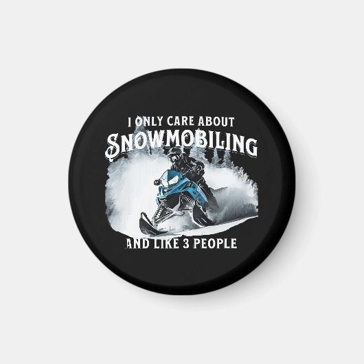 Snowmobiling Funny Snowmobile Magnet (Vorne)