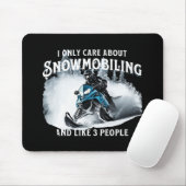 Snowmobiling Funny Snowmobile Mousepad (Mit Mouse)