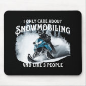 Snowmobiling Funny Snowmobile Mousepad (Vorne)
