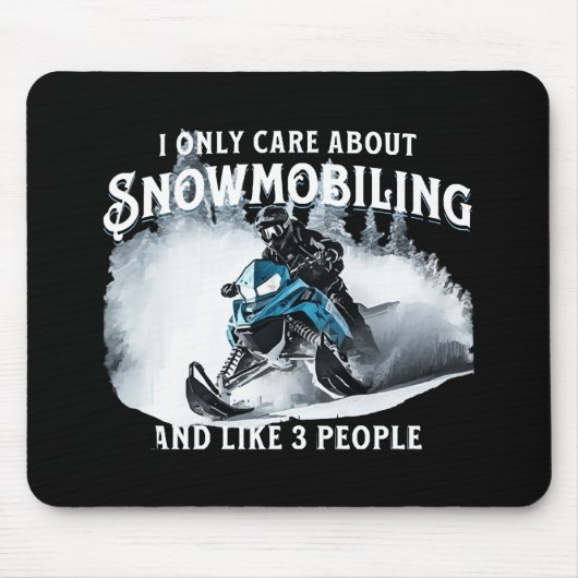 Snowmobiling Funny Snowmobile Mousepad (Vorne)