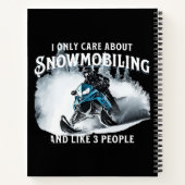 Snowmobiling Funny Snowmobile Notizblock (Rückseite)