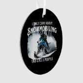 Snowmobiling Funny Snowmobile Ornament (Vorderseite)