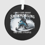 Snowmobiling Funny Snowmobile Ornament (Rückseite)
