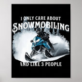 Snowmobiling Funny Snowmobile Poster (Vorne)