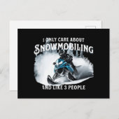 Snowmobiling Funny Snowmobile Postkarte (Vorne/Hinten)