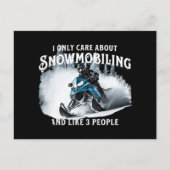 Snowmobiling Funny Snowmobile Postkarte (Vorderseite)