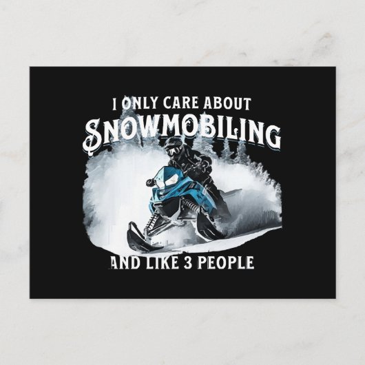 Snowmobiling Funny Snowmobile Postkarte (Vorderseite)