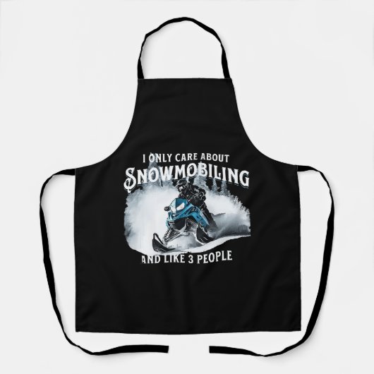 Snowmobiling Funny Snowmobile Schürze (Vorderseite)