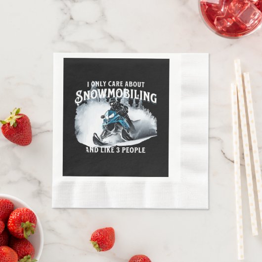 Snowmobiling Funny Snowmobile Serviette (Beispiel)