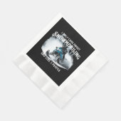 Snowmobiling Funny Snowmobile Serviette (Ecke)