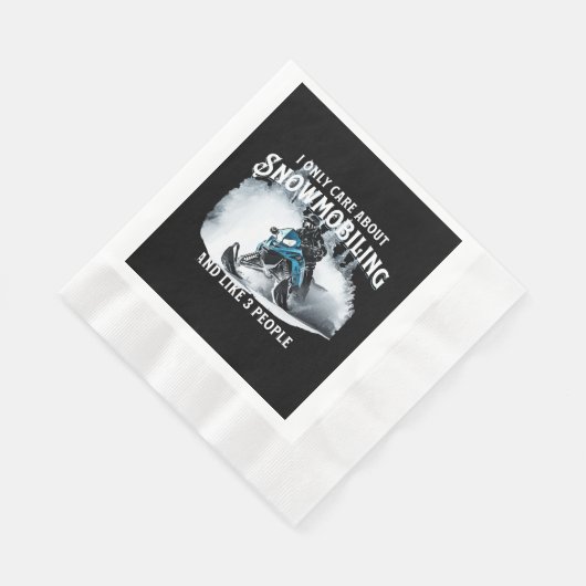 Snowmobiling Funny Snowmobile Serviette (Ecke)