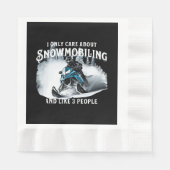Snowmobiling Funny Snowmobile Serviette (Vorderseite)