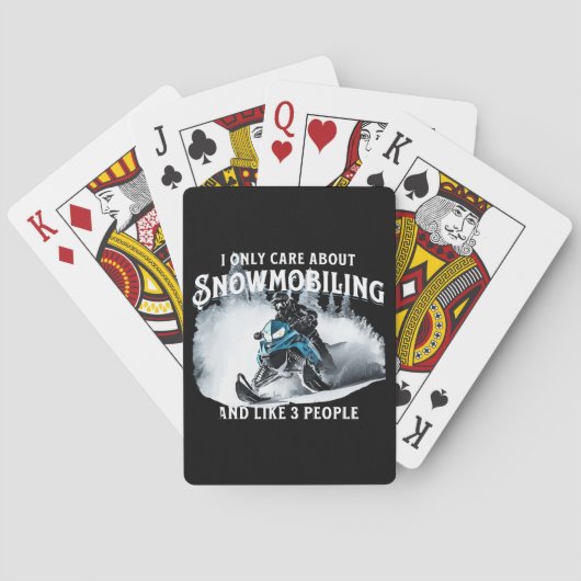 Snowmobiling Funny Snowmobile Spielkarten (Rückseite)