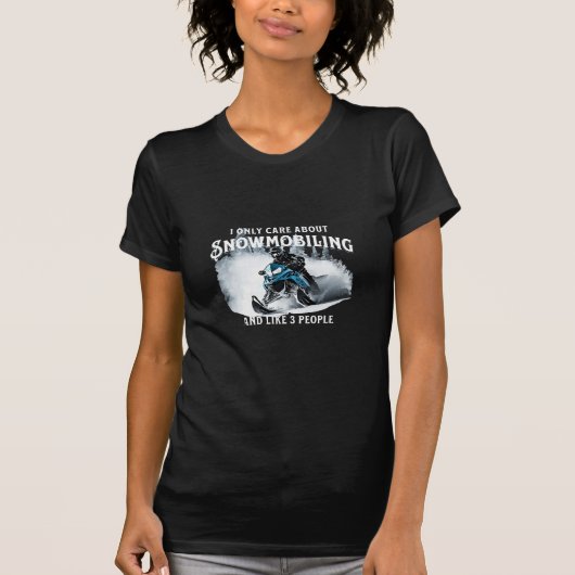 Snowmobiling Funny Snowmobile T-Shirt (Vorderseite)